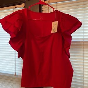 Plus size red crop top